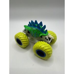 Hot Wheels Monster Truck Dinosaur Green Blue Yellow Tires Toy Vehicle
